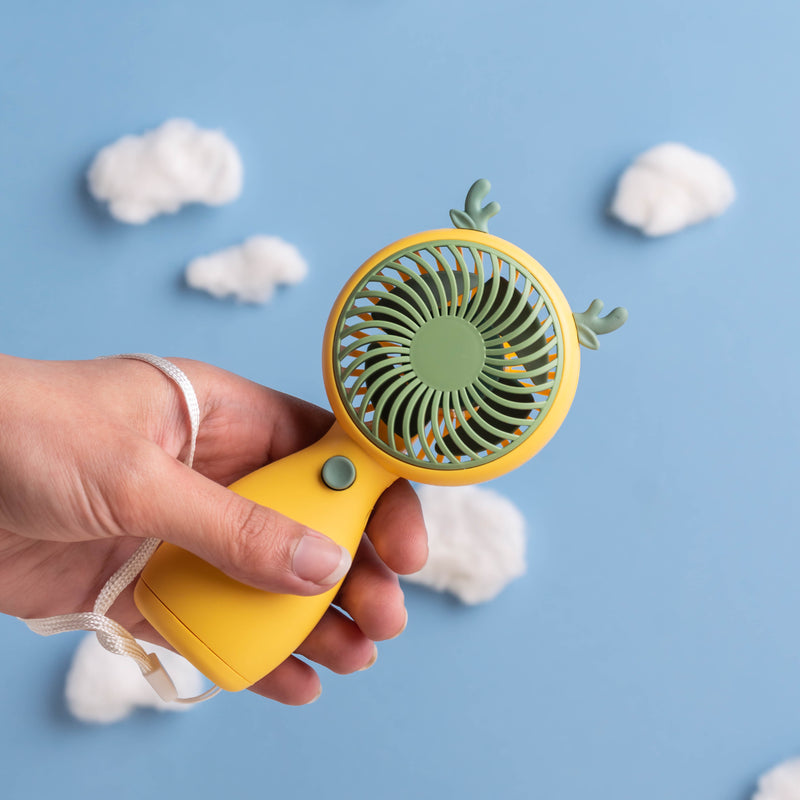 Portable USB Rechargeable Mini Handheld Fan – Lightweight Personal Cooling Fan with Strong Airflow (Assorted Colors)