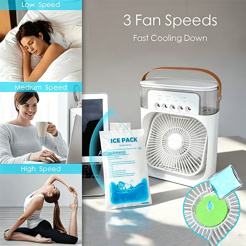 Next Nova 10" Portable Air Cooler – 3-in-1 Mini AC Fan & Humidifier