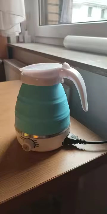 600ml Portable Electric Travel Kettle – Fast Boiling Collapsible Silicone