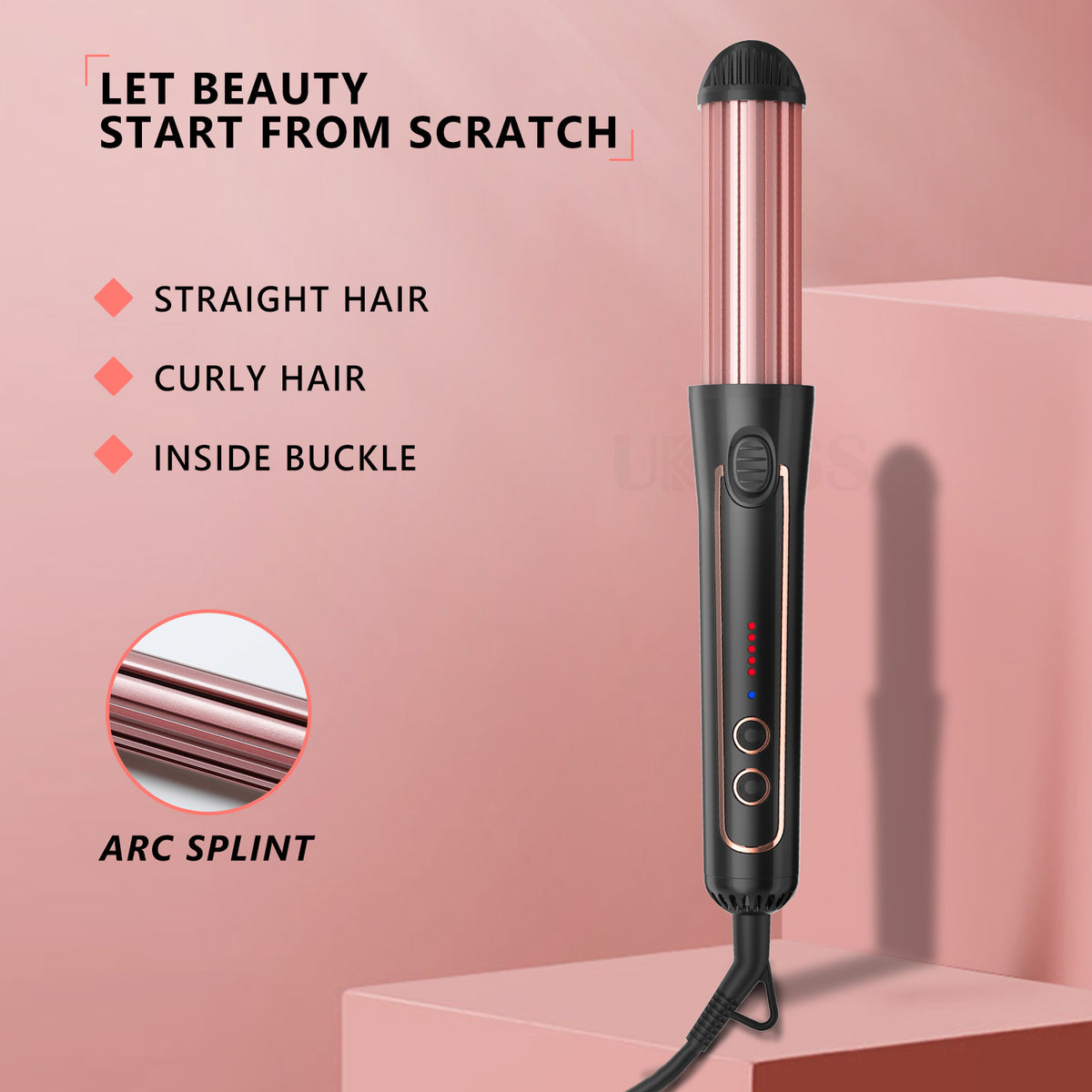 2-in-1 Nova Ceramic Hair Straightener and Curler (NH-2009) – Quick Heat-Up Dual Hair Styler