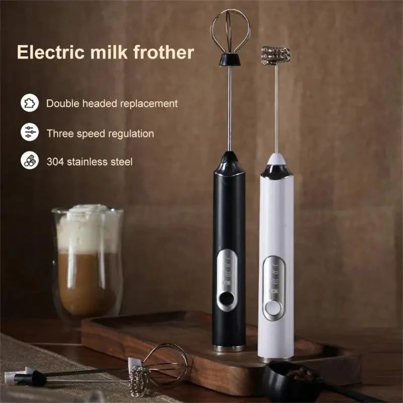 2-in-1 USB Electric Milk Frother & Coffee Beater – Rechargeable Handheld Foam Maker & Egg Whisk for Home Kitchen