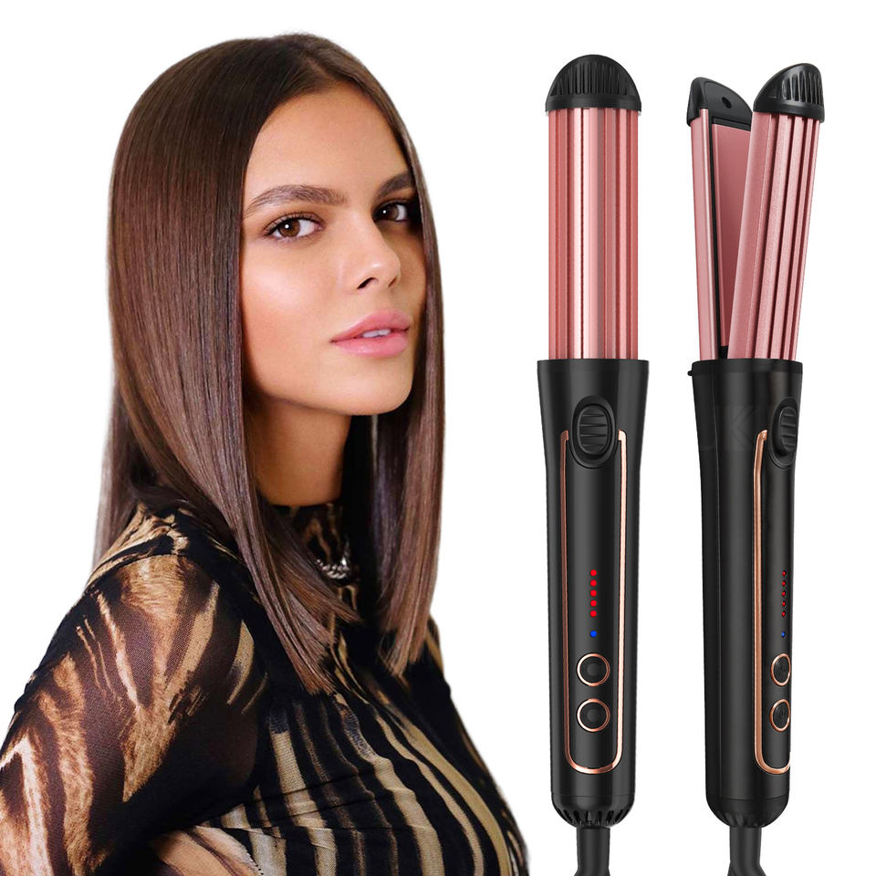 2-in-1 Nova Ceramic Hair Straightener and Curler (NH-2009) – Quick Heat-Up Dual Hair Styler