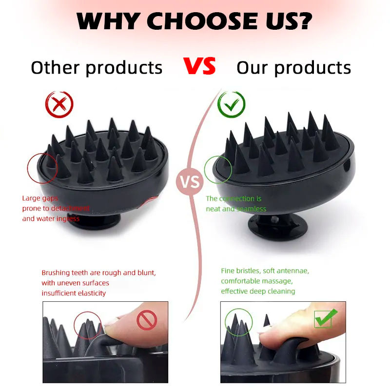 Scalp Shampoo Brush – Silicone Scalp Massager & Hair Scrubber