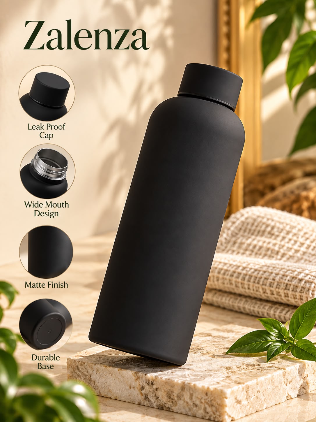 500ml Matte Water Bottle – Reusable Water, Juice & Coffee Bottle