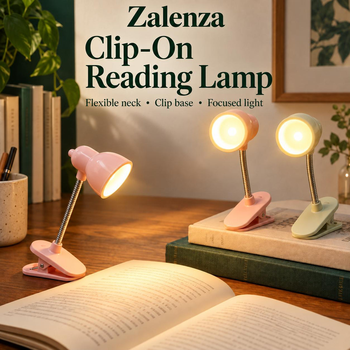 Mini LED Clamp Lamp – Portable USB Desk Light with Flexible Gooseneck & Strong Clip (Assorted Colors)