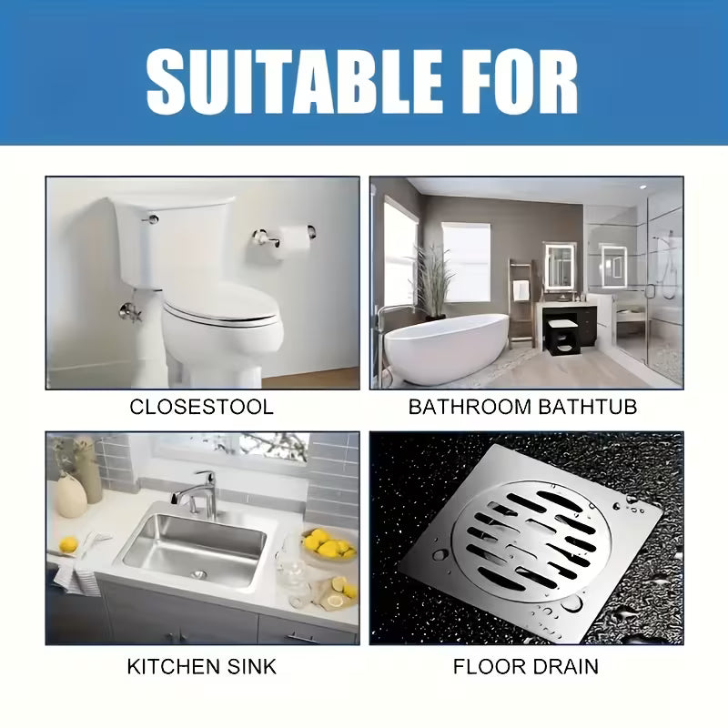 Wild Tornado Powerful Drain Cleaner โ Sink & Pipe Unclogging Powder for Kitchen, Bathroom, Blocked Drains & Household Cleaning