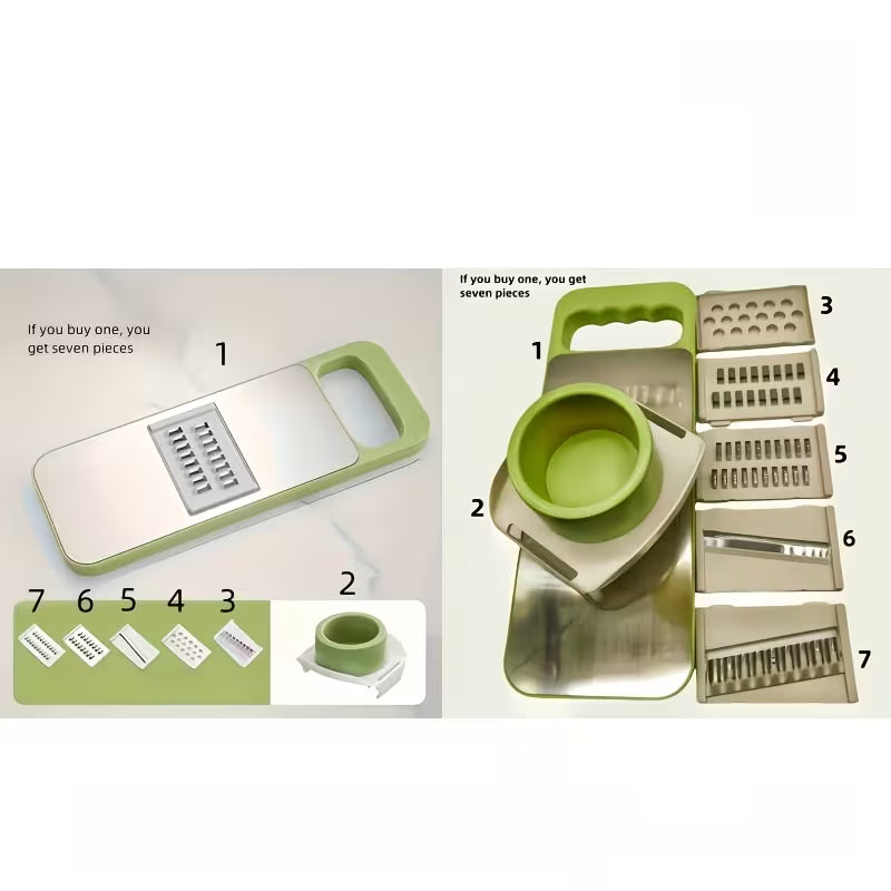 5-in-1 Vegetable Slicer & Grater – Adjustable Mandoline Cutter
