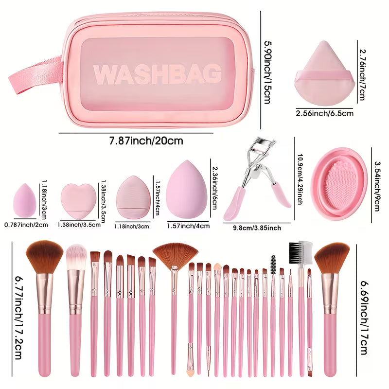 Multipurpose Travel Beauty Kit – Professional Makeup Brushes, Beauty Blenders & Cosmetic Accessories Set
