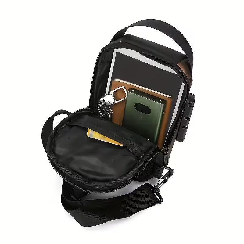 Anti-Theft Crossbody Sling Bag with TSA Combination Lock – High-Capacity Travel & Daily Chest Pack