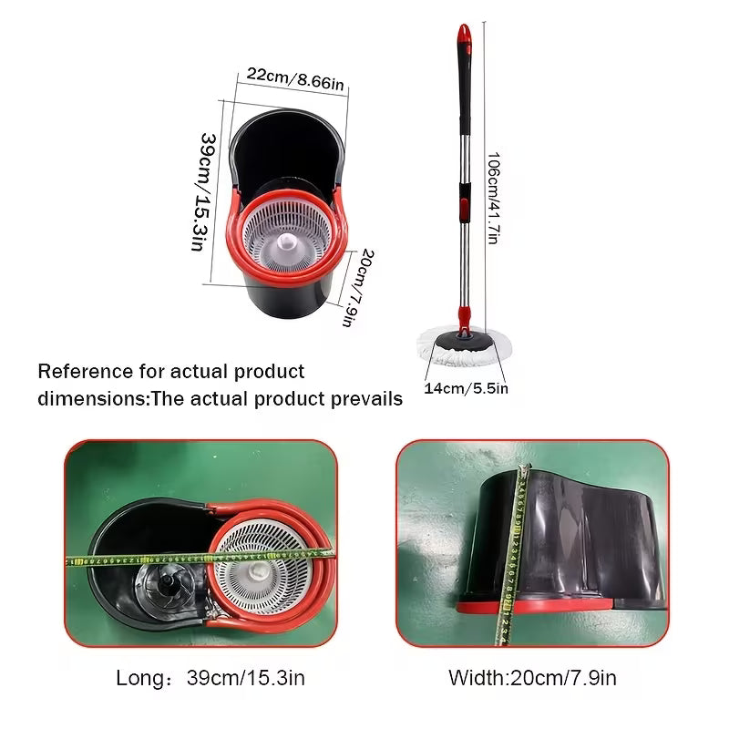 360° Spin Mop with Bucket – Rotating Microfiber Floor Mop for Deep Cleaning, Wet & Dry Floor Cleaning at Home & Office