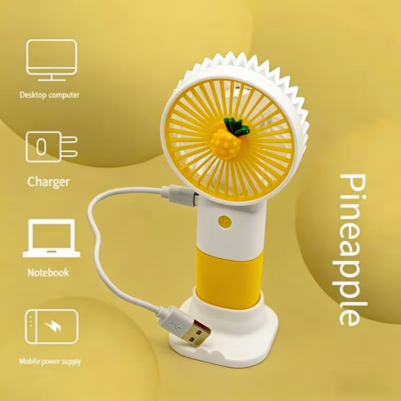 Portable Mini Handheld Fan – Compact USB Rechargeable Personal Cooling Fan for Travel & Office