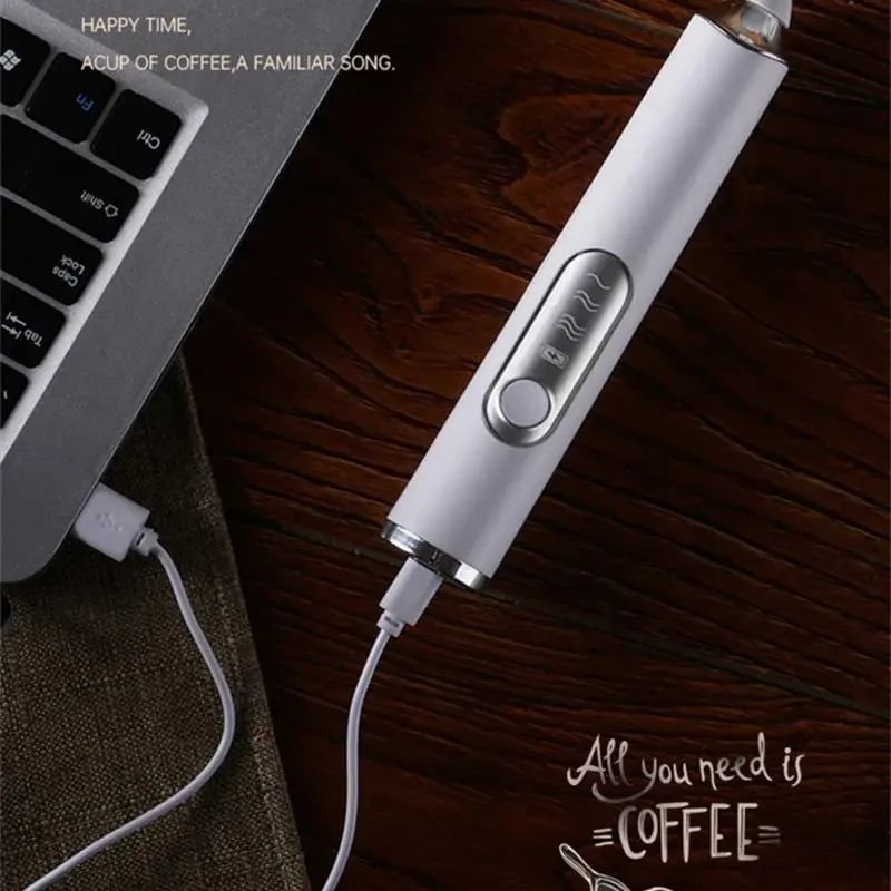 2-in-1 USB Electric Milk Frother & Coffee Beater – Rechargeable Handheld Foam Maker & Egg Whisk for Home Kitchen