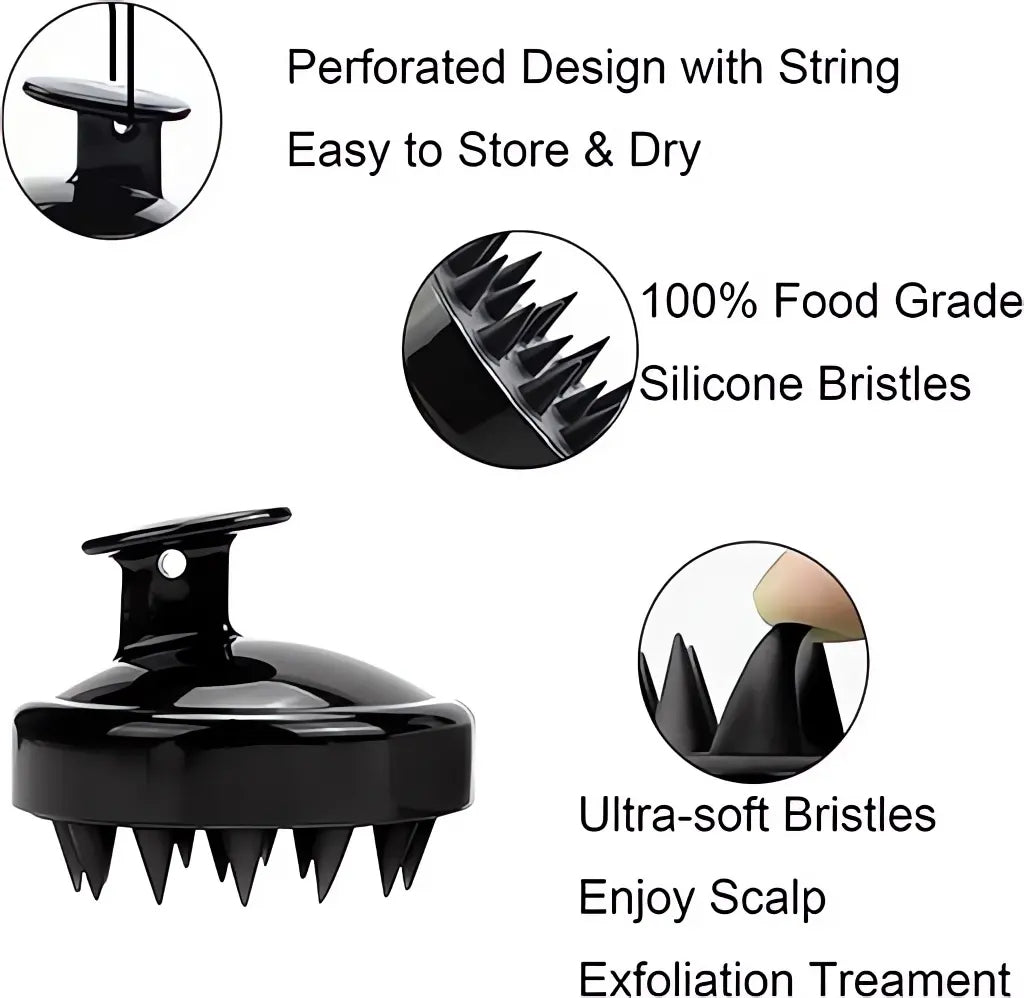 Scalp Shampoo Brush – Silicone Scalp Massager & Hair Scrubber