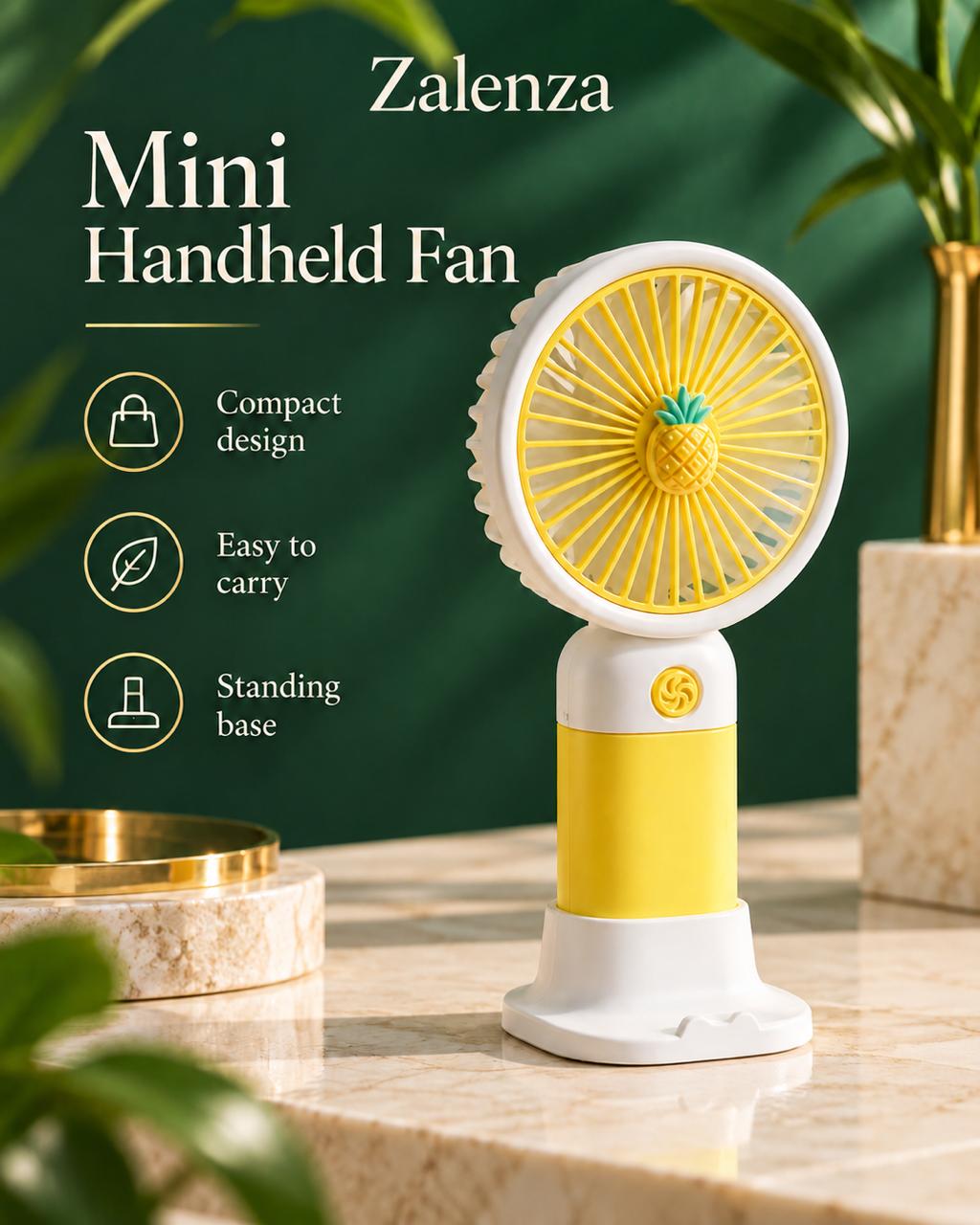 Portable Mini Handheld Fan – Compact USB Rechargeable Personal Cooling Fan for Travel & Office