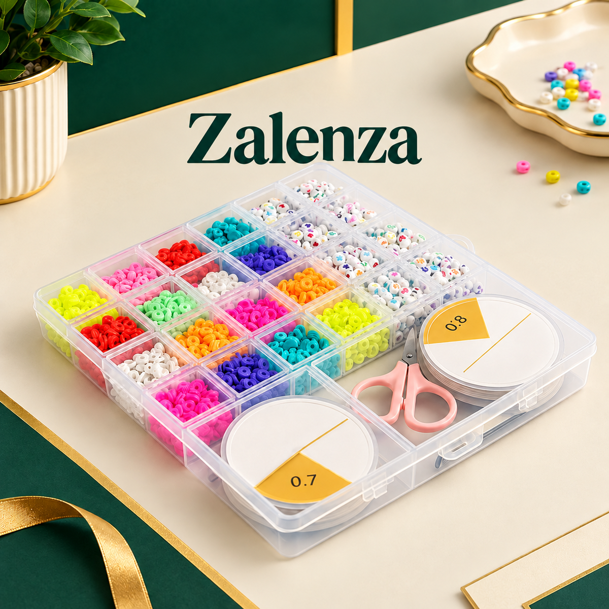 DIY Beads Box – Colorful Beads Set for Necklace & Jewelry Making