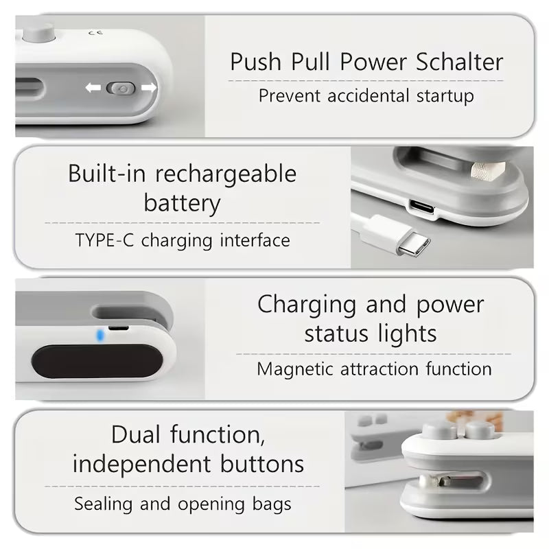 Mini Bag Sealer Machine – Portable Handheld Heat Sealer for Food Storage, Plastic Bags & Freshness
