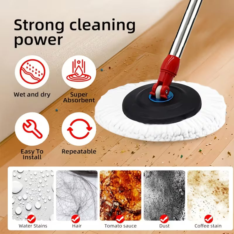 360° Spin Mop with Bucket – Rotating Microfiber Floor Mop for Deep Cleaning, Wet & Dry Floor Cleaning at Home & Office